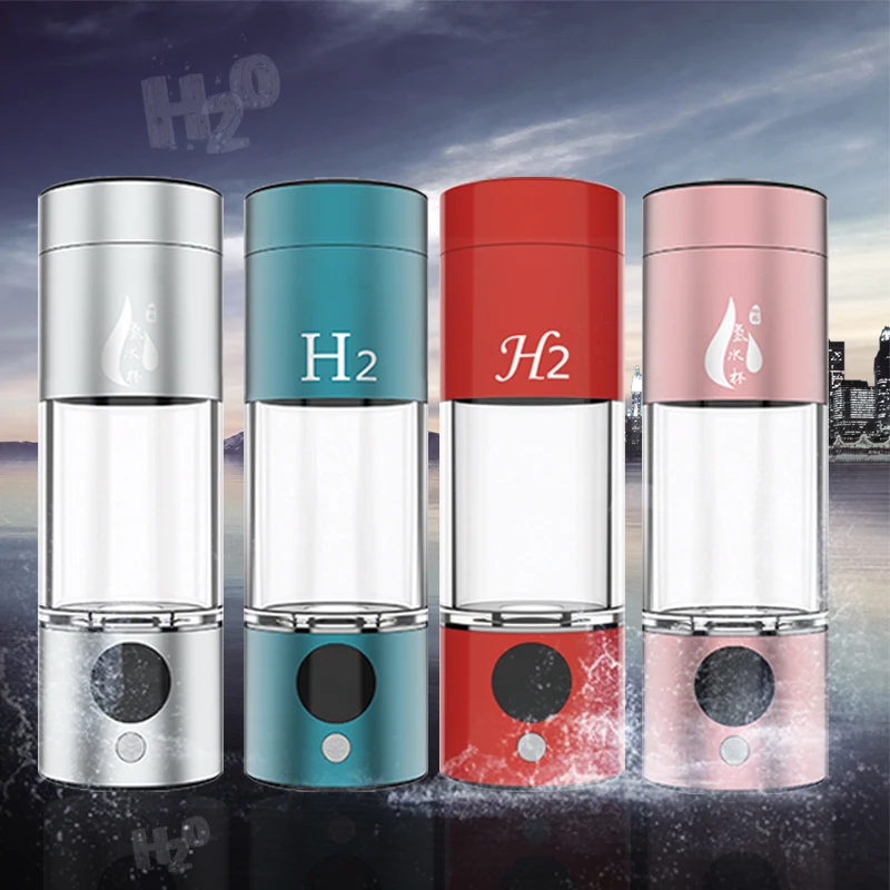 New High Concentration 6000ppb Hydrogen Water Bottle Generator USB Rechargeable Smart LED Display Hydrogen Rich Water Bottle