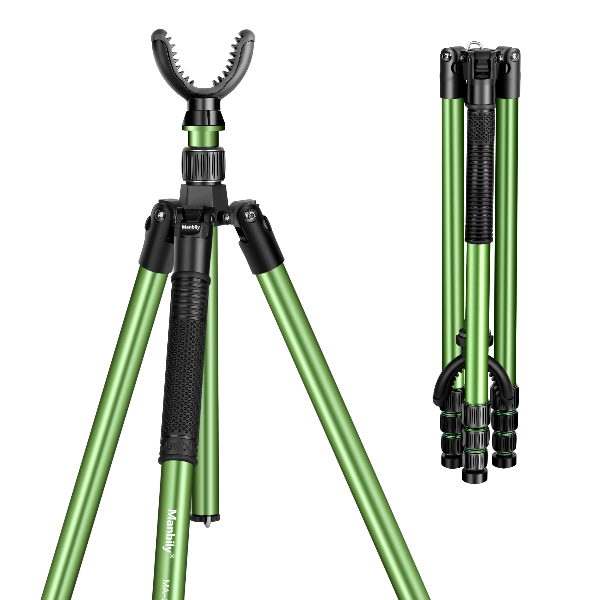 New Adjustable Aluminum Hunting tripod Shooting Stick Tripod Shooting Rest, with U Shaped Yoke Tripod Stand