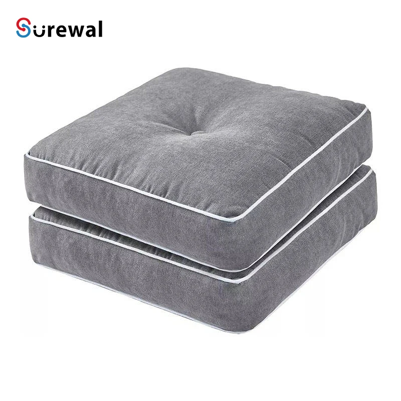 Утолщенные напольные подушки SUREWAL для сидений, однотонная Толстая стеганная подушка для сидения, подушка для медитации для гостиной, дивана