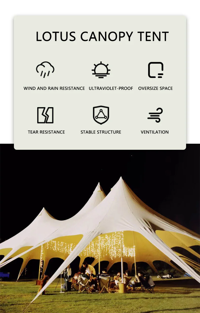 Outdoor Multi-purpose Rain Proof And Sun Proof Beach Awning Sunshade Picnic Canopy