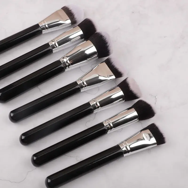 HMU Low MOQ Ship Fast Custom Logo High Quality Make Up Brushes Wholesale Wood Handle Premium Synthetic 18 pcs Makeup Brush Set