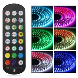 RV Led Awning Party Light RGB Camper Awning Lights 5M/16.4FT Waterproof 12V RV Outdoor Awning Lights with Smartphone APP / Remo