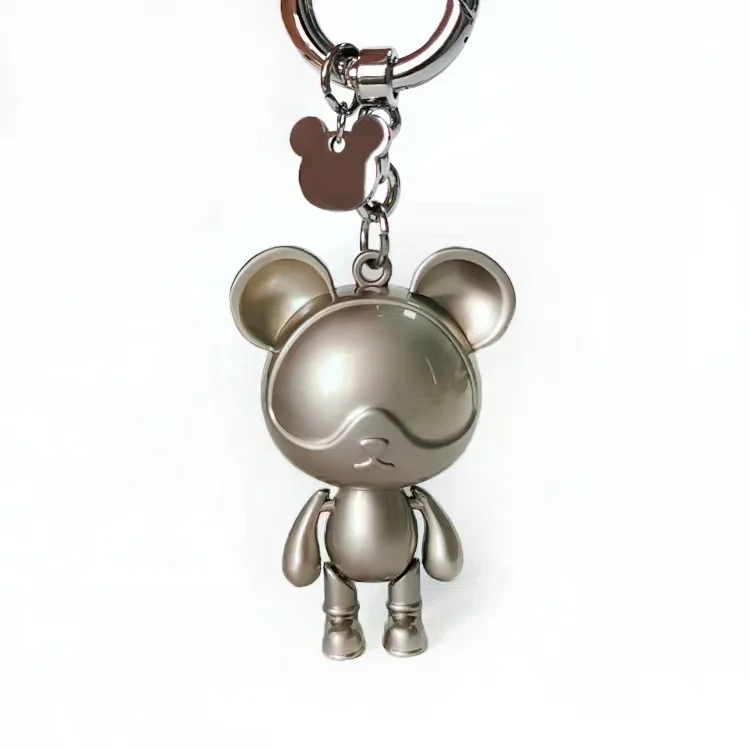 New Glossy Original Creative Movable Bear Bag Pendant Car Keychains