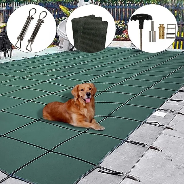 China Supplier Custom Wholesale Factory Cheap Price PP Mesh Inground Swimming Pool Winter Safety Cover