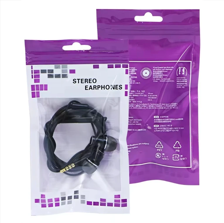 Wholesale 3C Electronic components Packaging Pouch Cable Bags Plastic Bags With Zipper