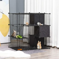 Pet Playpen Animal Cage With Door And Storage Shelf For Cats Chinchillas And Pet Minks