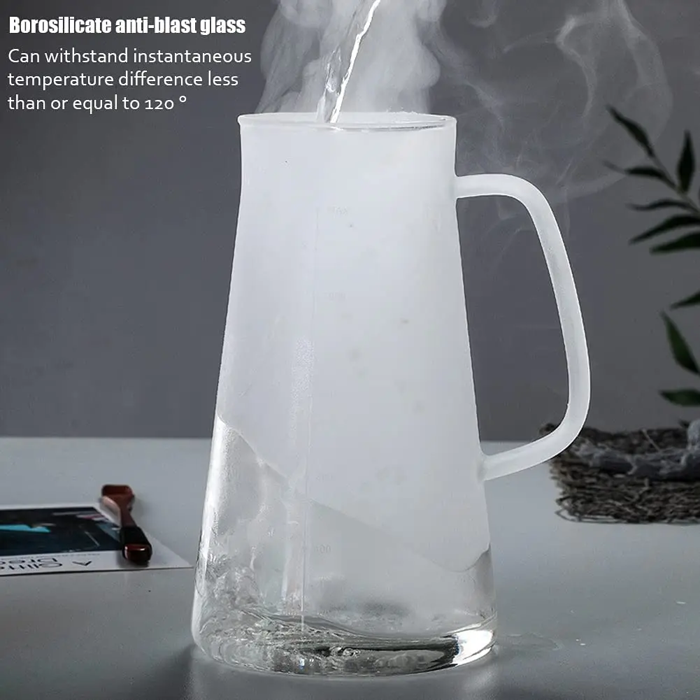 New arrival clear glass cold brew coffee maker glass water pitcher iced tea maker with lid