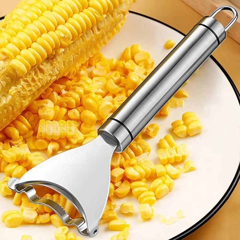 New Stainless Steel Corn Peeler Household Manual Corn Thresher Cob Shaver Planer Stripper Cutter Kitchen Fruit Vegetable Tools