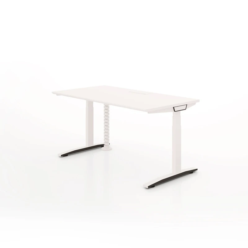 Meetco Height Adjustable Lifting Electric Sit Stand Desk Workstation Motorized Standing Desk with Screens