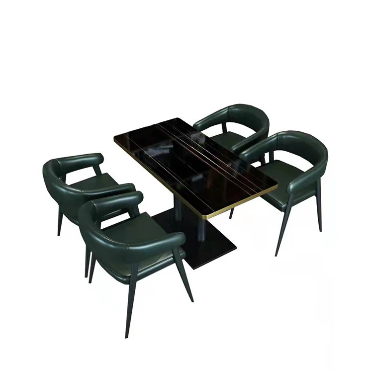 Wholesale Modern Restaurant Furniture Sets Cafe Fast Food Booth Seating Sofa Metal Dining Tables And Chairs Set
