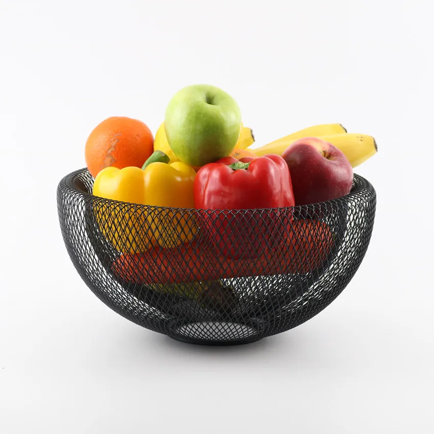 High Quality Kitchen Cooking Galvanized Wire Mesh Baskets Metal Wire Storage Basket Small Wire Mesh Vegetable Fruit Basket