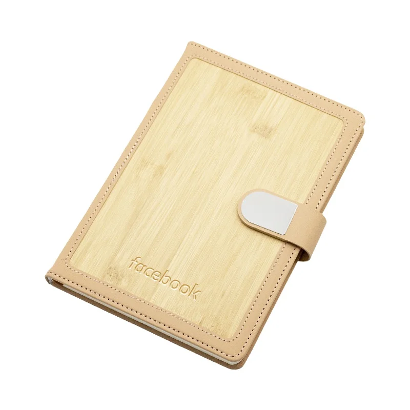 EcoFriendly A5 Bamboo Wood Splicing Notebook Ideal For Business Meetings And Creative Students