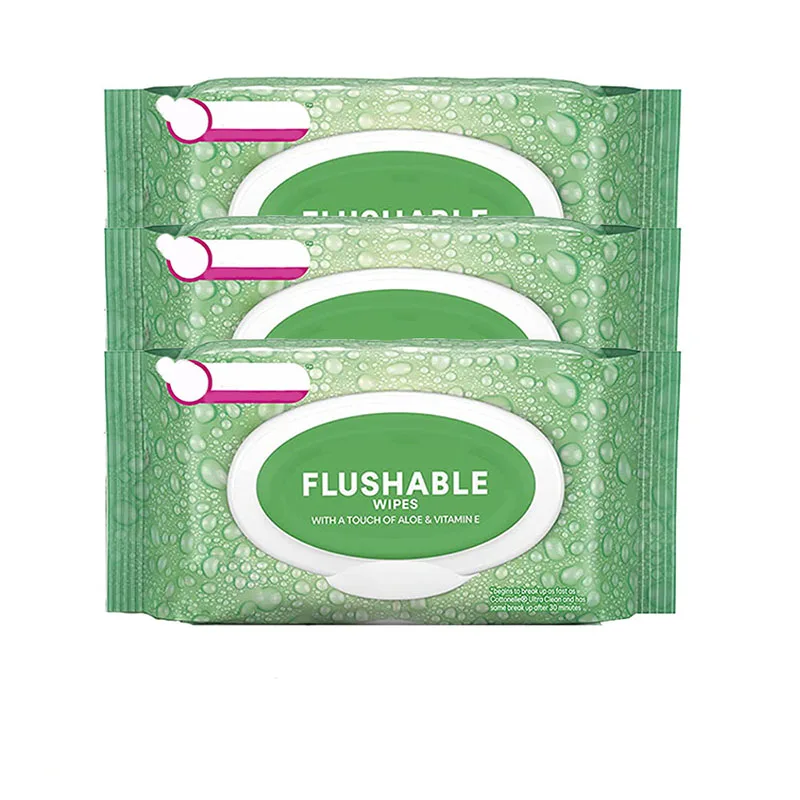 Wholesale custom size soft large capacity alcohol free OEM wet toilet wipes