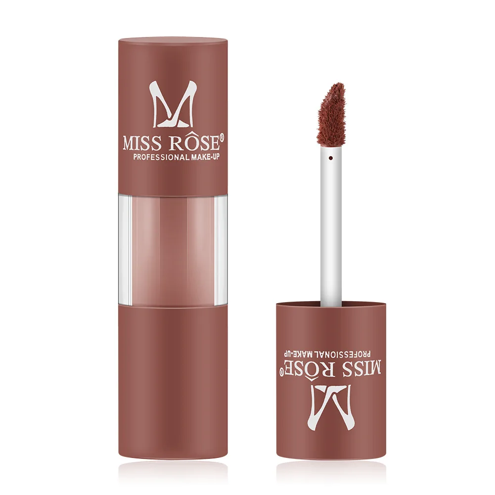 
Chocolate color dirty orange retro red mist surface matte waterproof not easy to fade non-stick cup lip gloss 