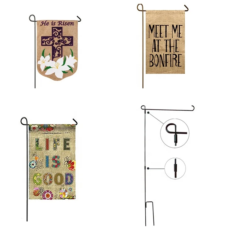 Прямая продажа с фабрики оптовая дешевый двухсторонний декоративный Садовый флаг из мешковины 12 х18 дюймов