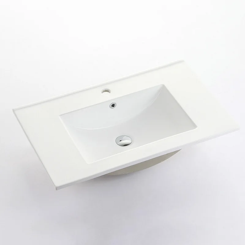 750mm Cheap Home White Rectangular Undermounted ceramic laundry sink luxury commercial ceramic wash basin