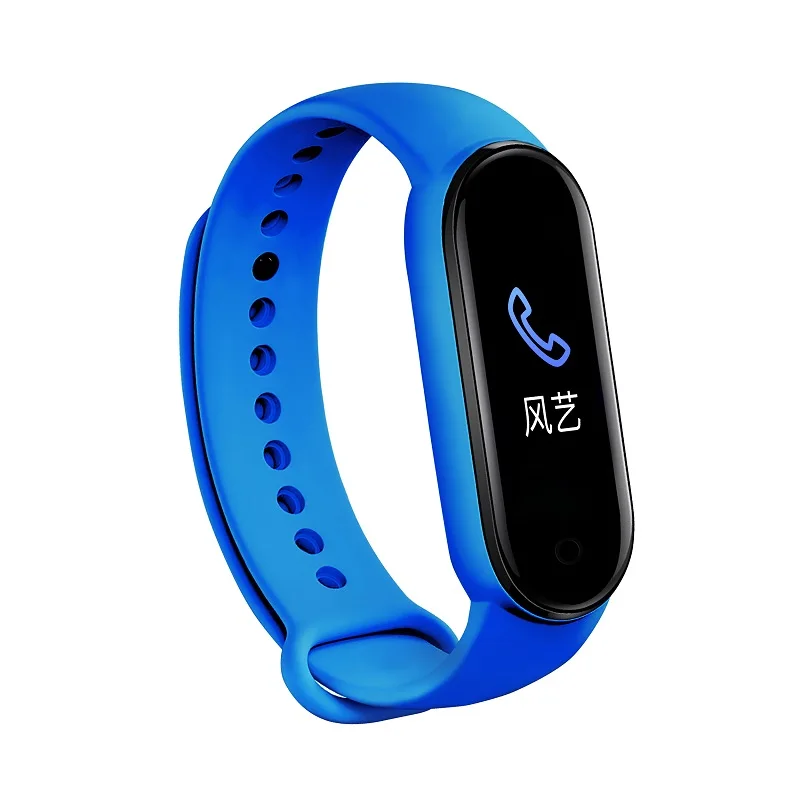 Smart Band Fitness Tracker Ip67 Waterproof Heart Rate Blood Pressure Monitor Color Screen M6 Watch Bracelet