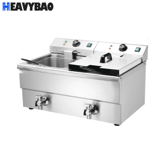 Heavybao Electric Stainless Steel Fryers Commercial Chicken Potato Chips Frying Kitchen Equipment