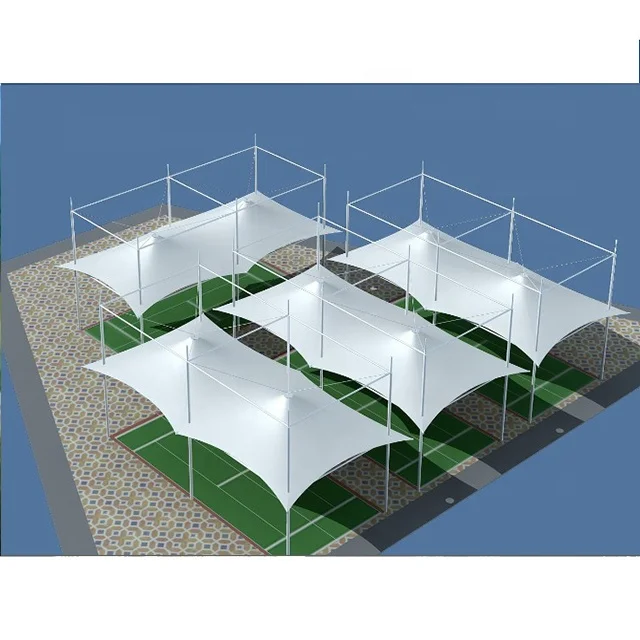 Prefab Steel Structure Membrane Canopy Steel Design