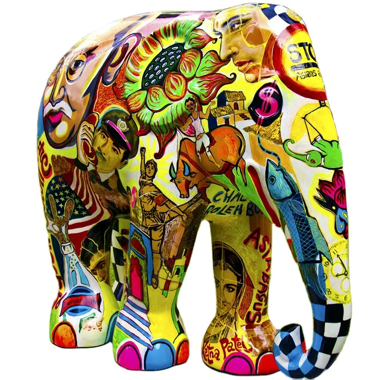 Статуя слона, модель в натуральную величину, скульптура животного