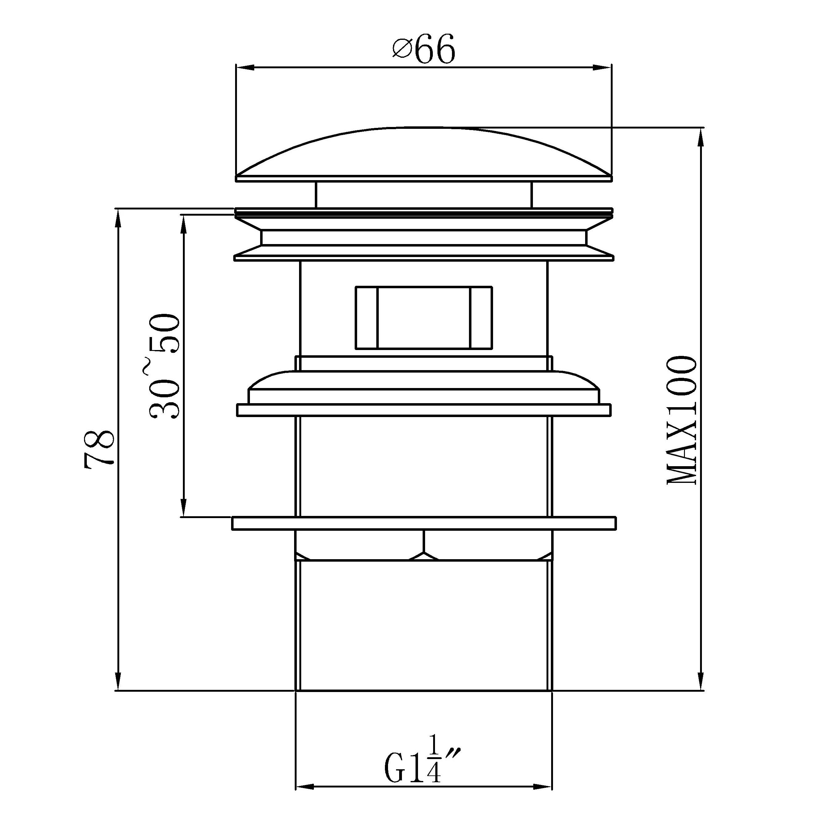 With overflow click clack pop up wash basin sink drain waste for batharoom basin drains waste