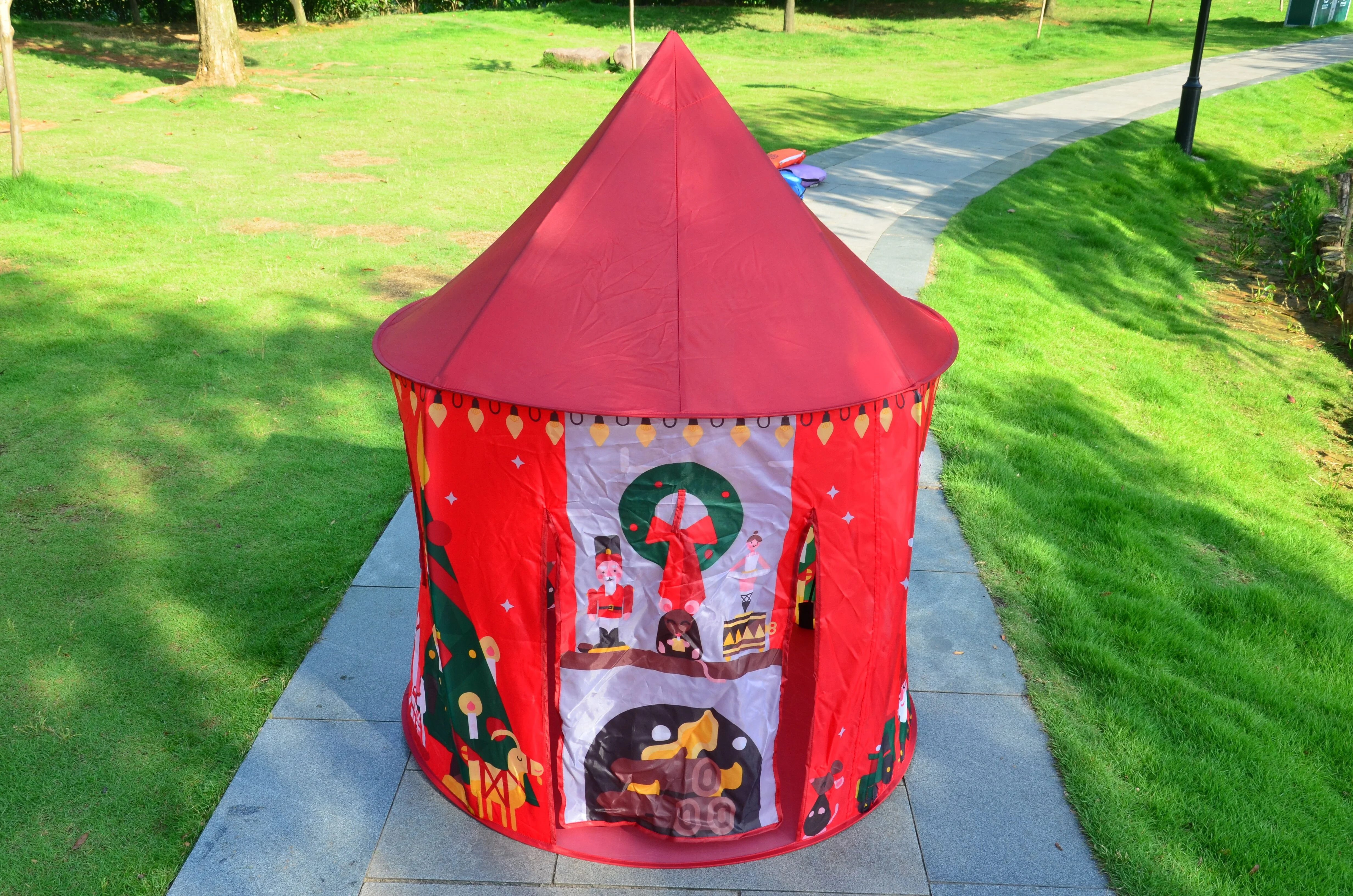 Indoor & Outdoor Kids Lovely Teepee Tent for Birthday Party Present Play Children Princess Castle Pink