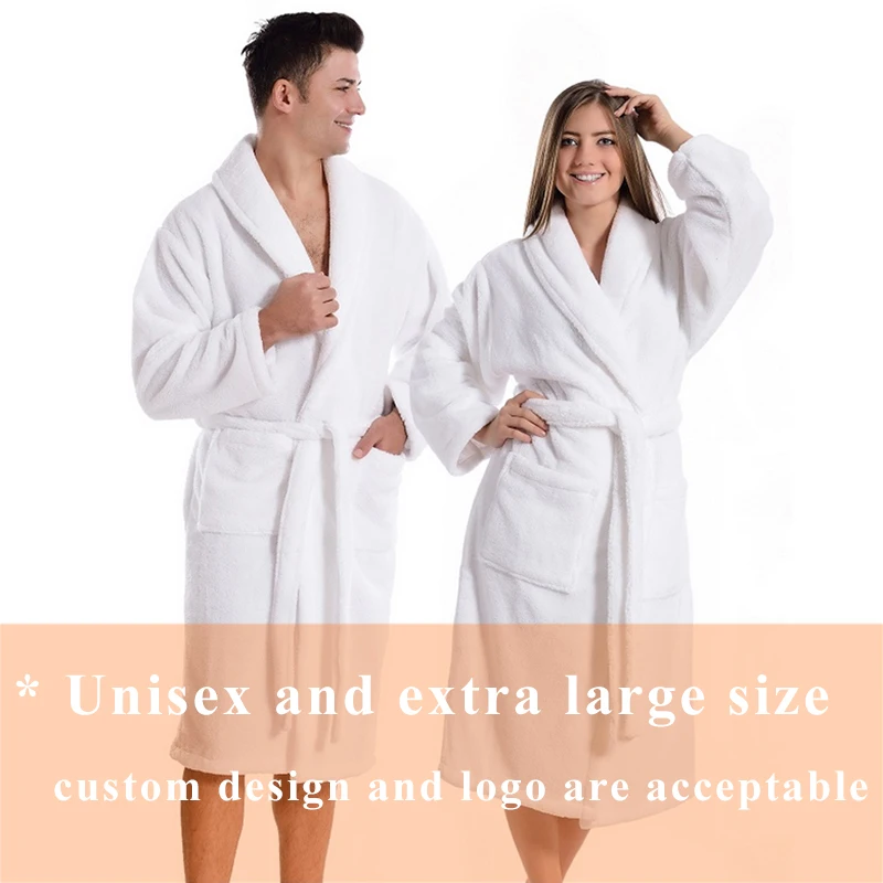  Unisex Custom Logo Extra Large Bath Robe Soft Breathable 100% Cotton Terry Bathrobe for Women and
