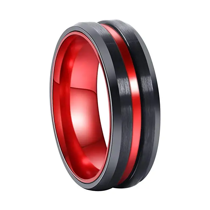  8mmtungsten Карбидное кольцо матовый Скошенные Свадебные обручальные кольца юбилей для мужчин и
