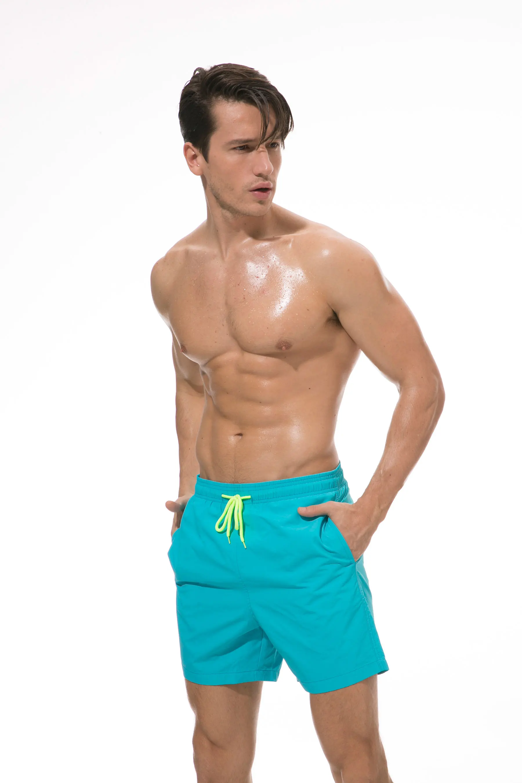 2022 BSCI Men Waterproof Surf bathing Beach Swim Shorts men Swimming shorts trunks mens swim shorts