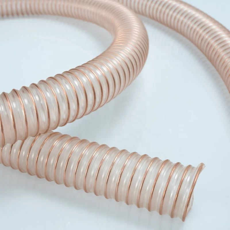 PU flexibility hose Steel Wire pipe suction  Dust Industry plastic product high hose pressurized