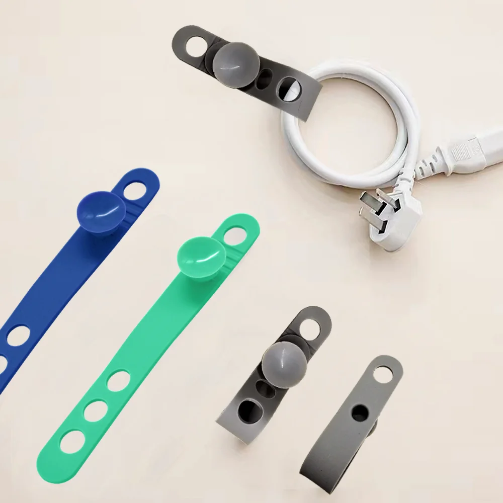 Многофункциональные регулируемые силиконовые USB-ремни для организации многоразовых силиконовых застежек-молний, прочные кабельные стяжки, герметичные зажимы, кабельные ремни