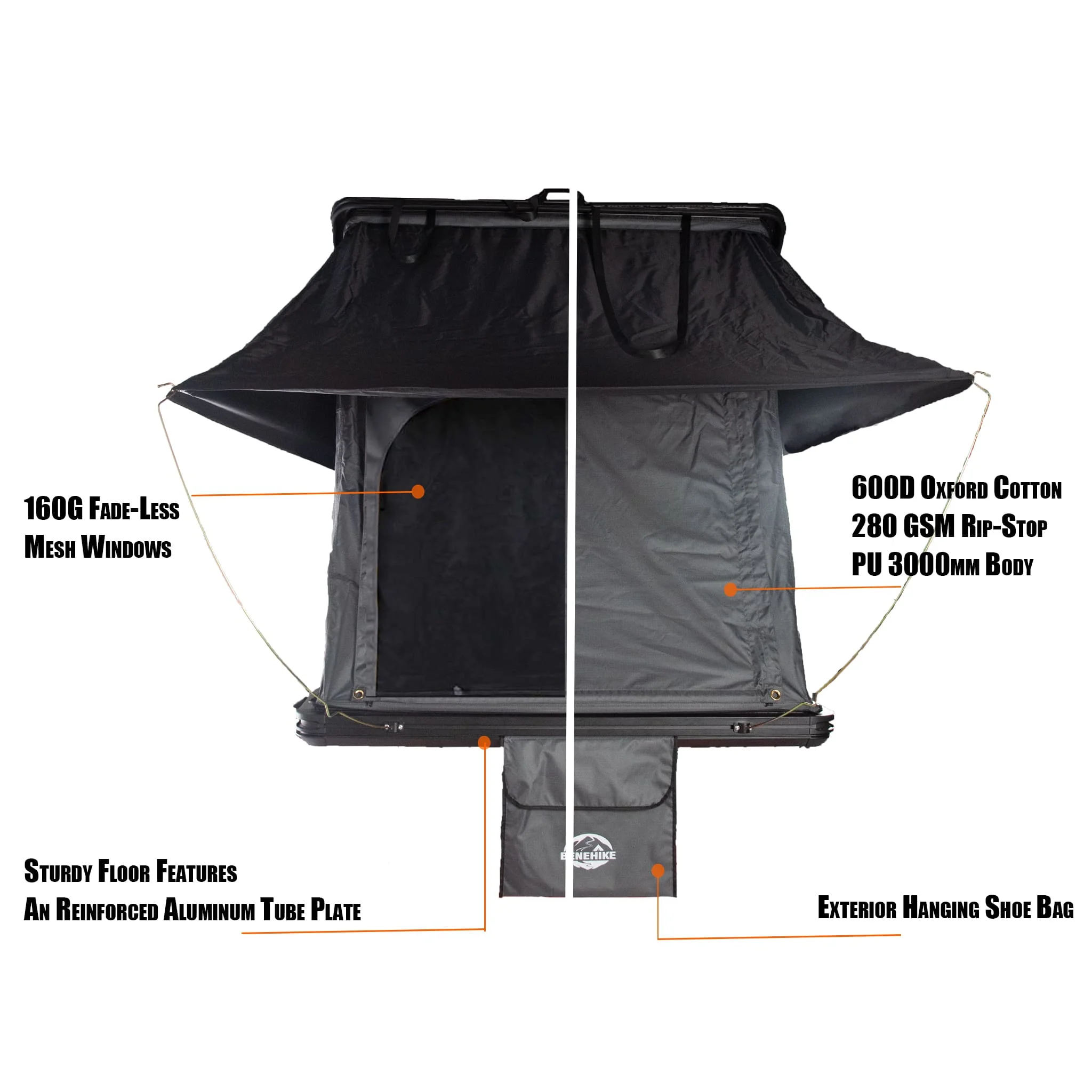 Hot Sale Three-season Alloy & Racks For Jeep Wrangler JLU Top Aluminum Car Roof Tent