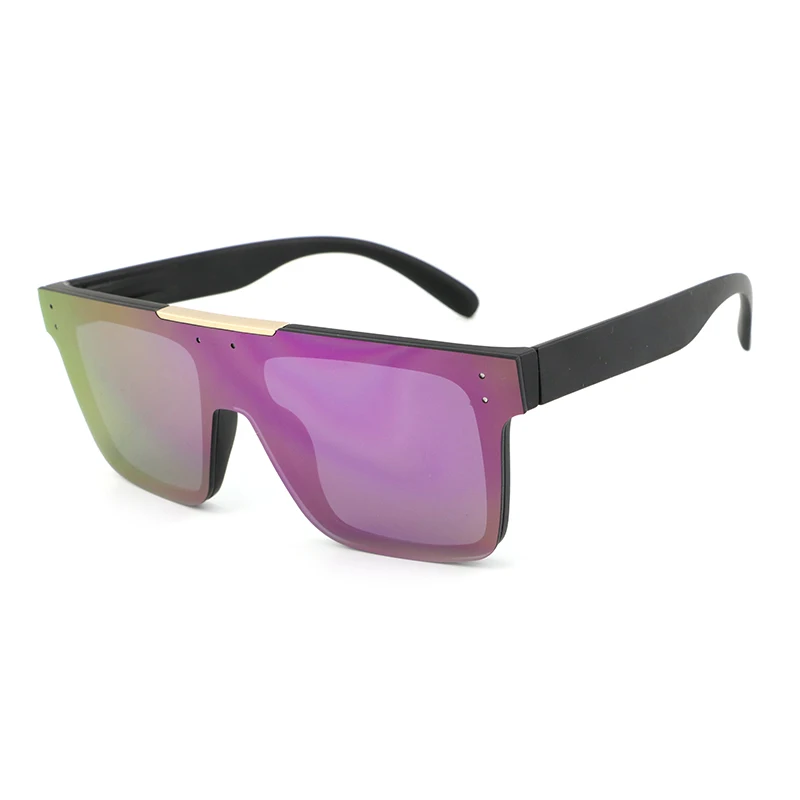 China sunglass manufacturers one piece oversized plastic detachable interchangeable arm sunglasses