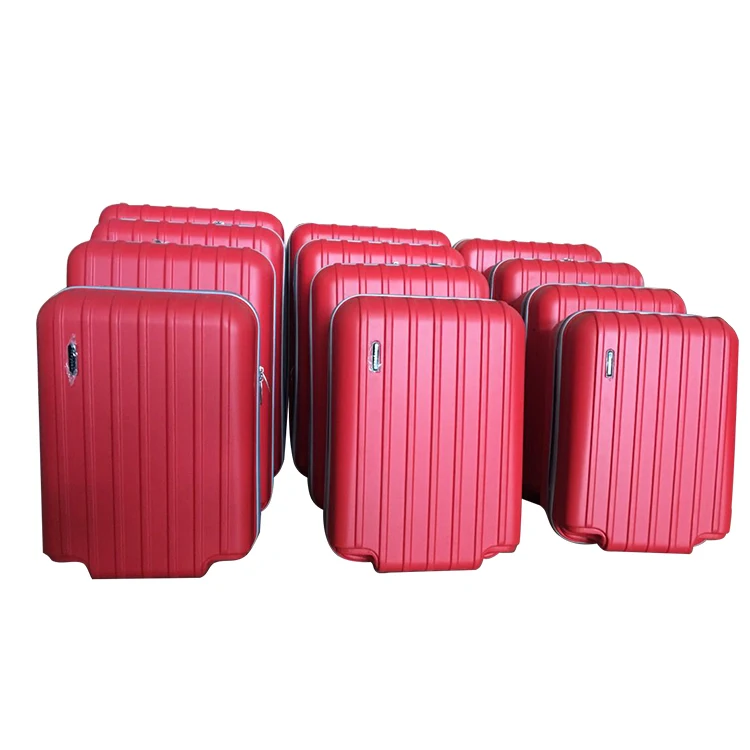Factory 12 pcs set Suitcase Spare Parts Semi-finished ABS Luggage with 4 spinner wheels zipper lock telescopic trolley