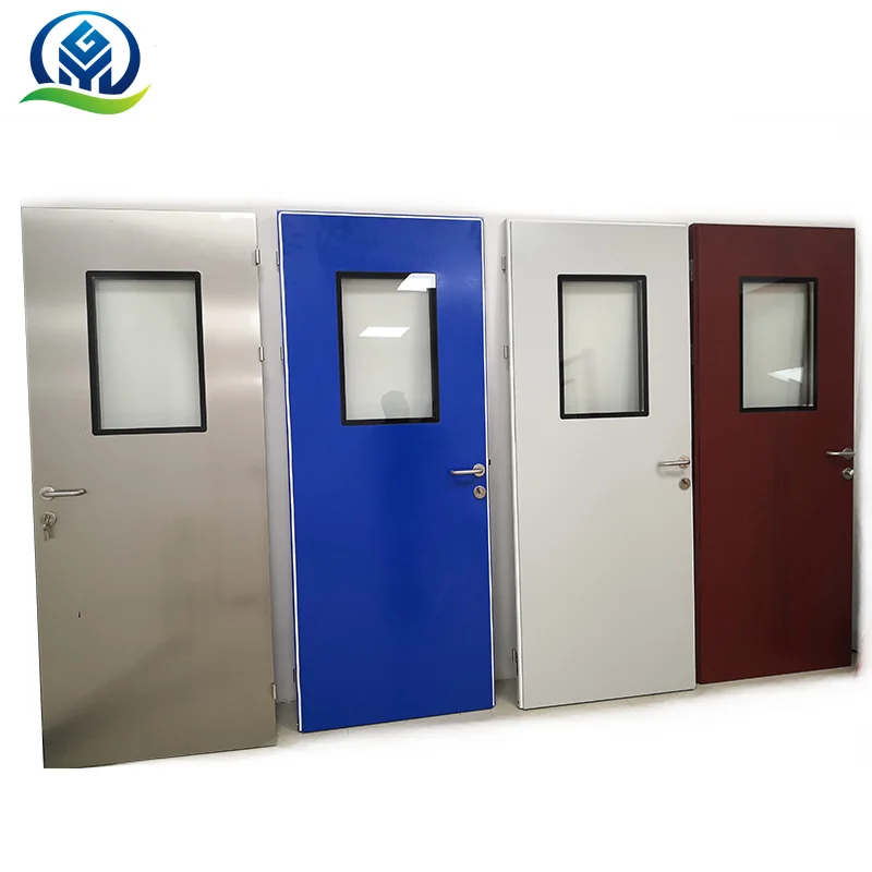 China door supplier manual open door powder coated steel door for hospital clinic clean room