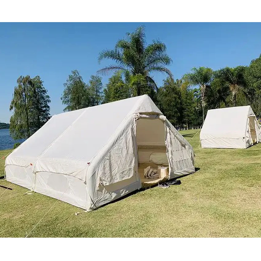 Funworldsport New Arrival Family Camping Inflatable Tent Waterproof Lightweight Outdoor Glamping Tent For Backpacking Hiking