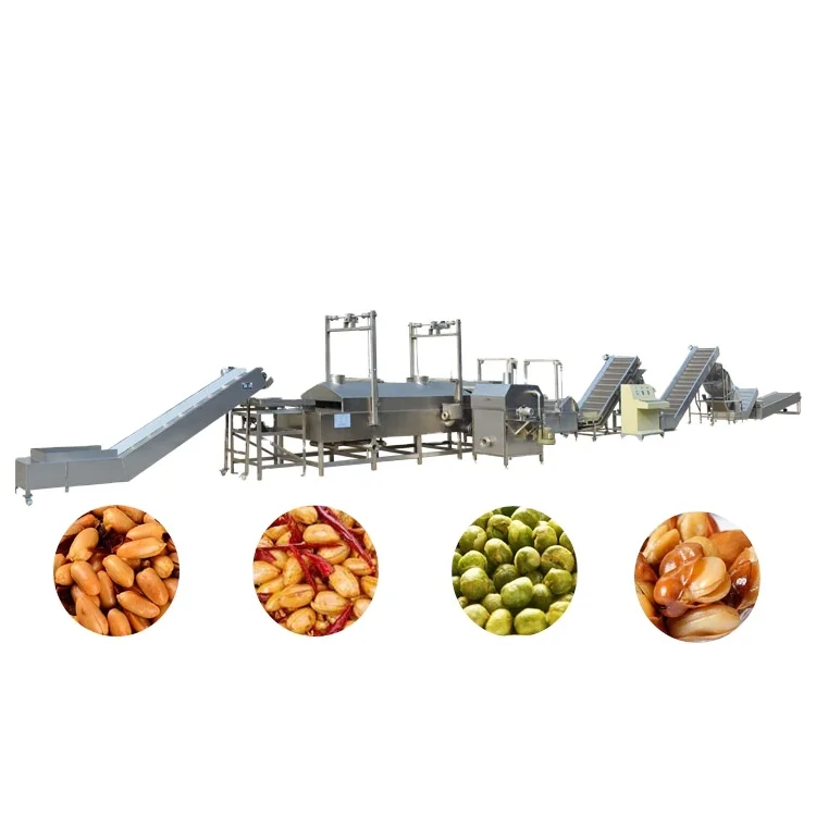 Peanut Frying Machine Broad Beans salted Peanut Frying Machine production line cashew corn frying production line
