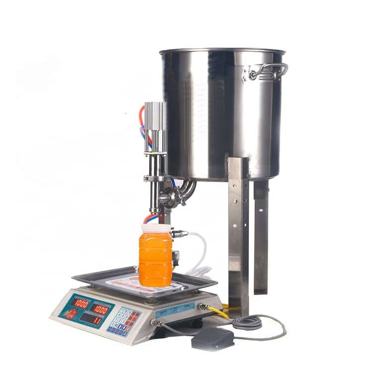 small Pneumatic home use liquid tahini cosmetic honey filling machine/oil filler