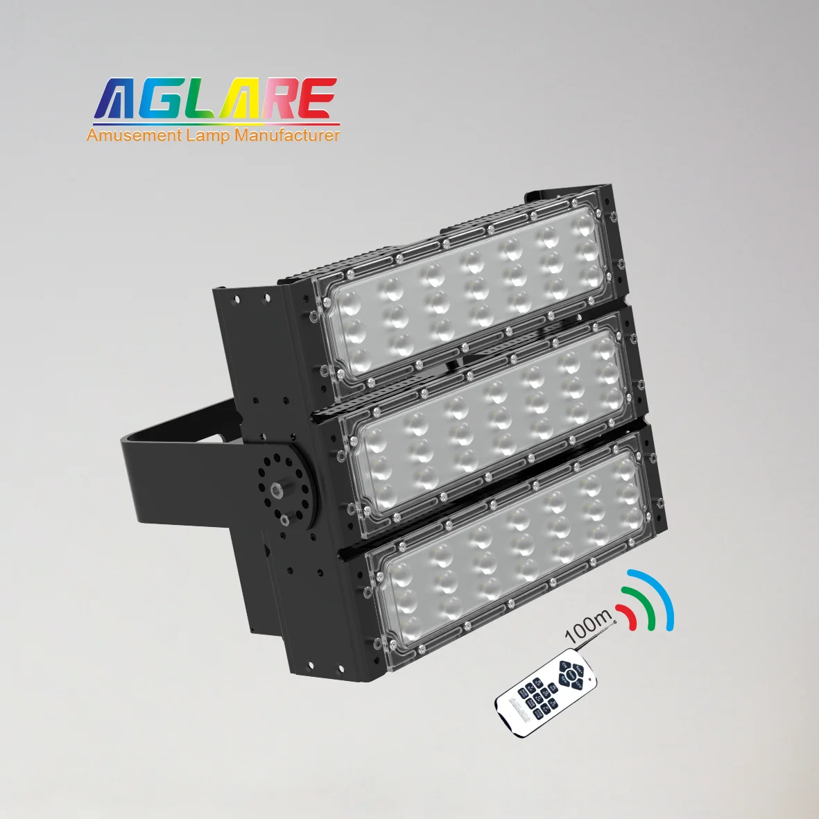 Factory Manufacture Wireless Remote Control DMX Theme Park 150W Rgb Colourful Led Flood Light