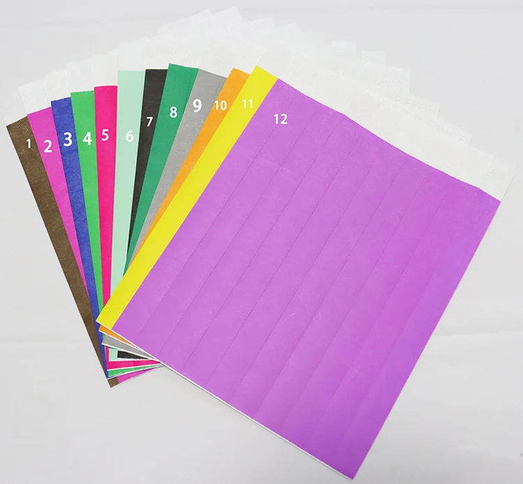 Kofei Event Ticket Disposable Festival Music Concert One Time Use Paper Wristband Bracelet