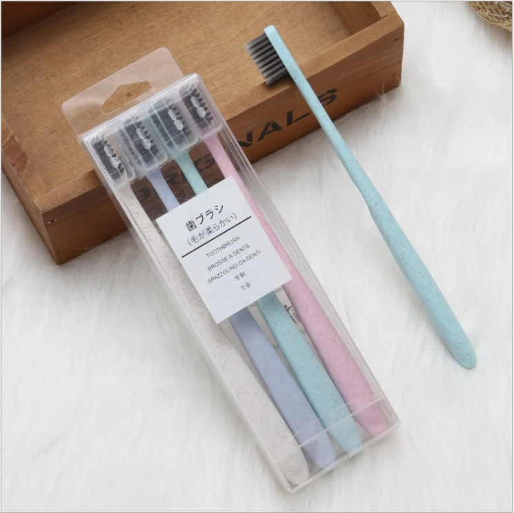 Wheat Straw Material Small Head Toothbrush for Adult