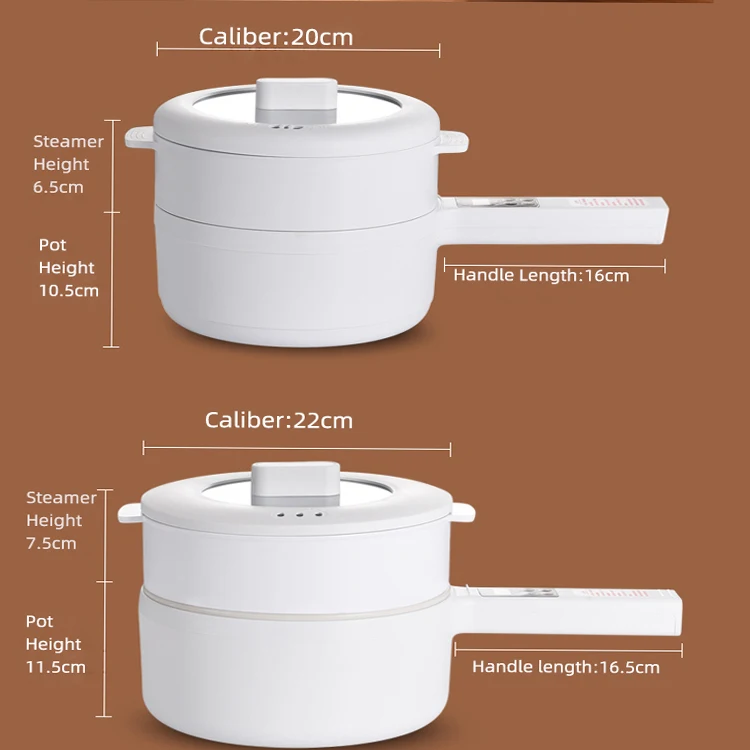 Yuedisi Multi-Function 20cm Electric Milk Soup Boiling Pot Electric Cooker with Steaming For Household