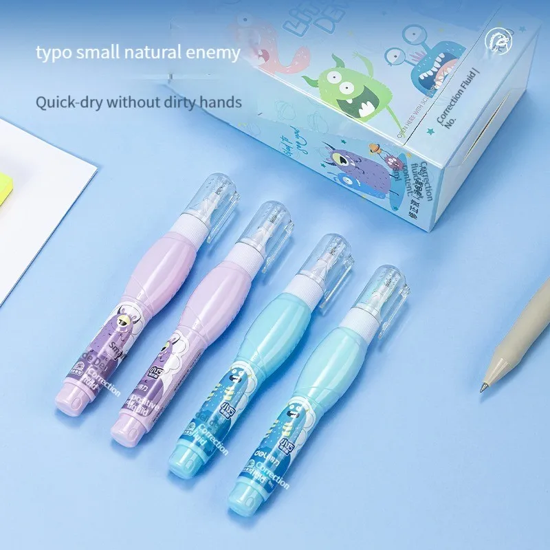 Deli VR120 Correction Fluid Correction Fluid No Trace Students Use Large Capacity Quick-Drying Handwriting to Eliminate Words