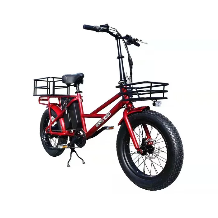 2020 Hot sell 20 inch tire two chargers cargo electric bicycle E-bike with 48V 500w motor  made in china