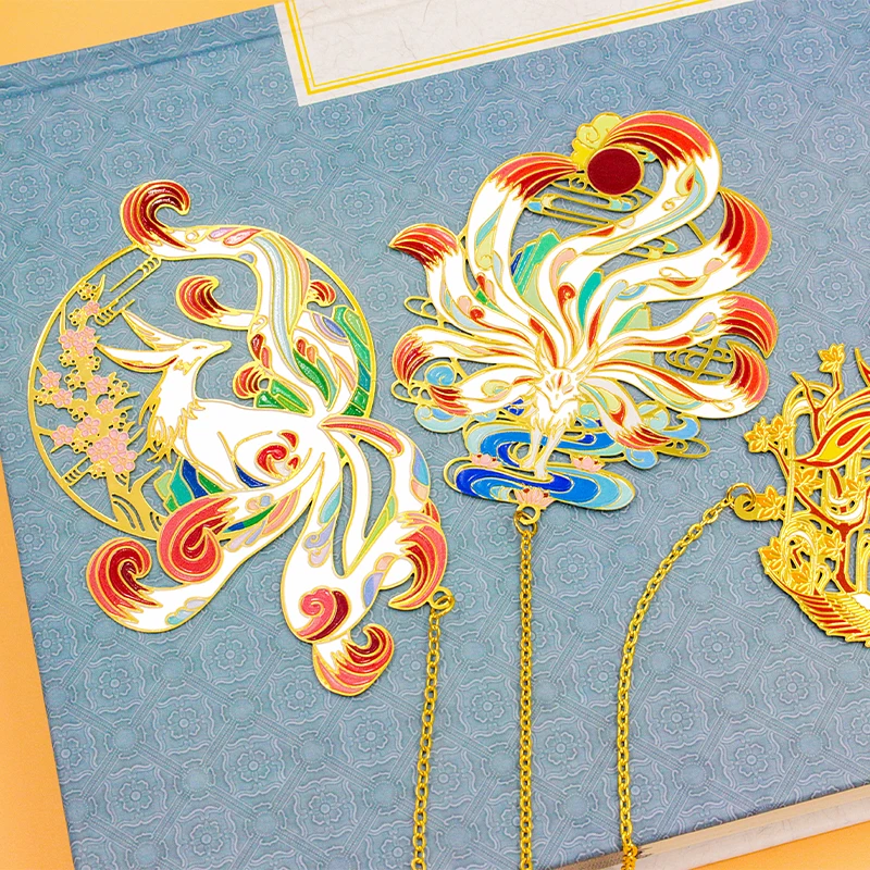 Bookmark Packaging Metal Cutout Cute Soft Enamel Custom Stainless Steel Logo Metal Gold Brass Bookmark Custom Book Mark