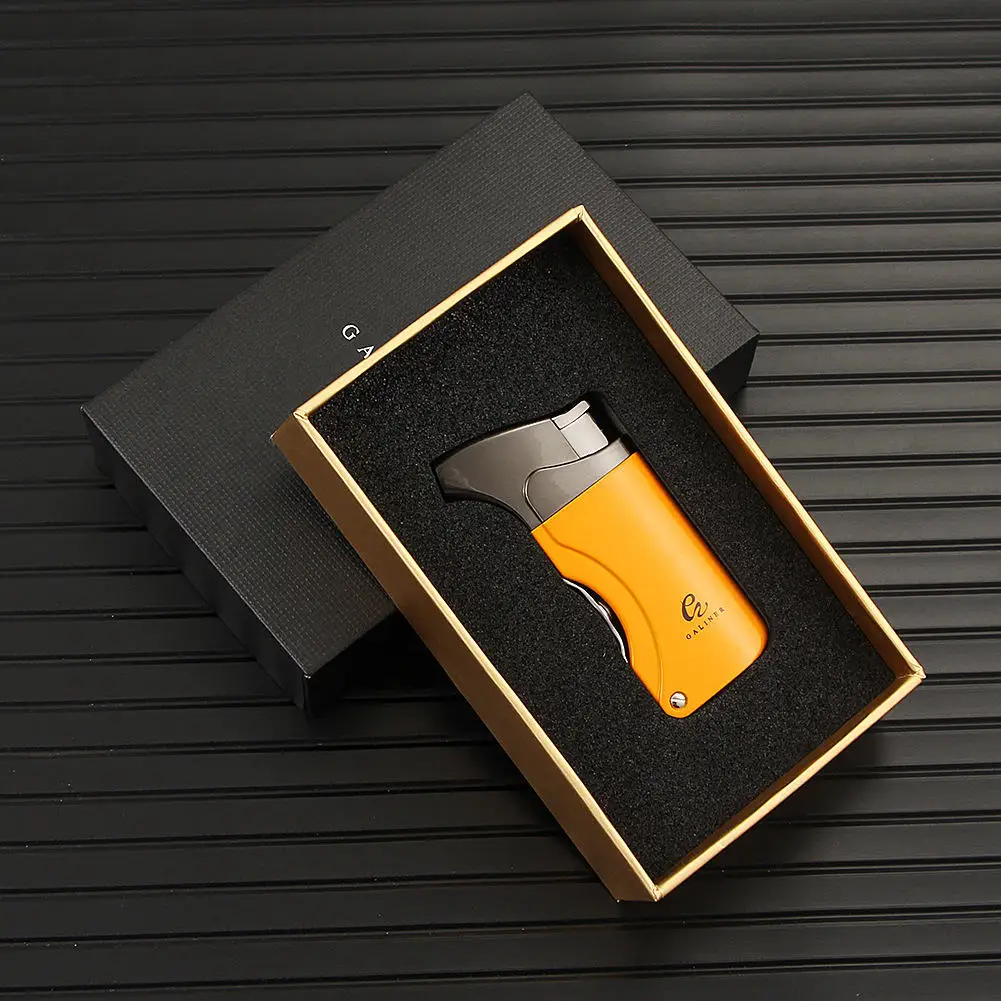 Outdoor Metal Cigarette lighter Single Straight Jet Flame Torch Windproof Lighters