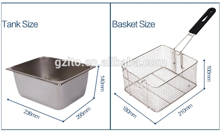 Commercial High Quality Tabletop Stainless Steel Gas Deep Fryer Machine