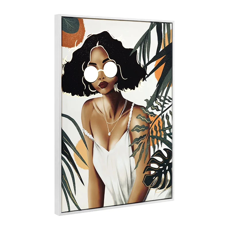 Modern African Art Frame Decoration Digital Print Canvas Portrait Painting