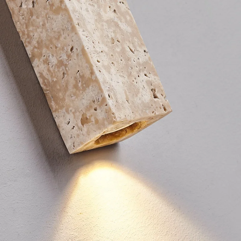 French Cream Style Living Room Advanced Background Wall Lamp Rectangular Natural Stone Corridor Bedroom Bedside Decorative Light