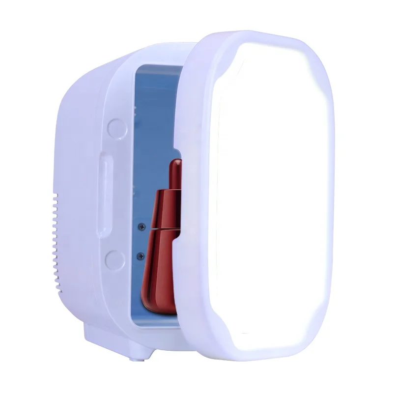 Portable Custom Home Use Mirror LED Light Cosmetic Makeup Skincare  Beauty Mini Fridge